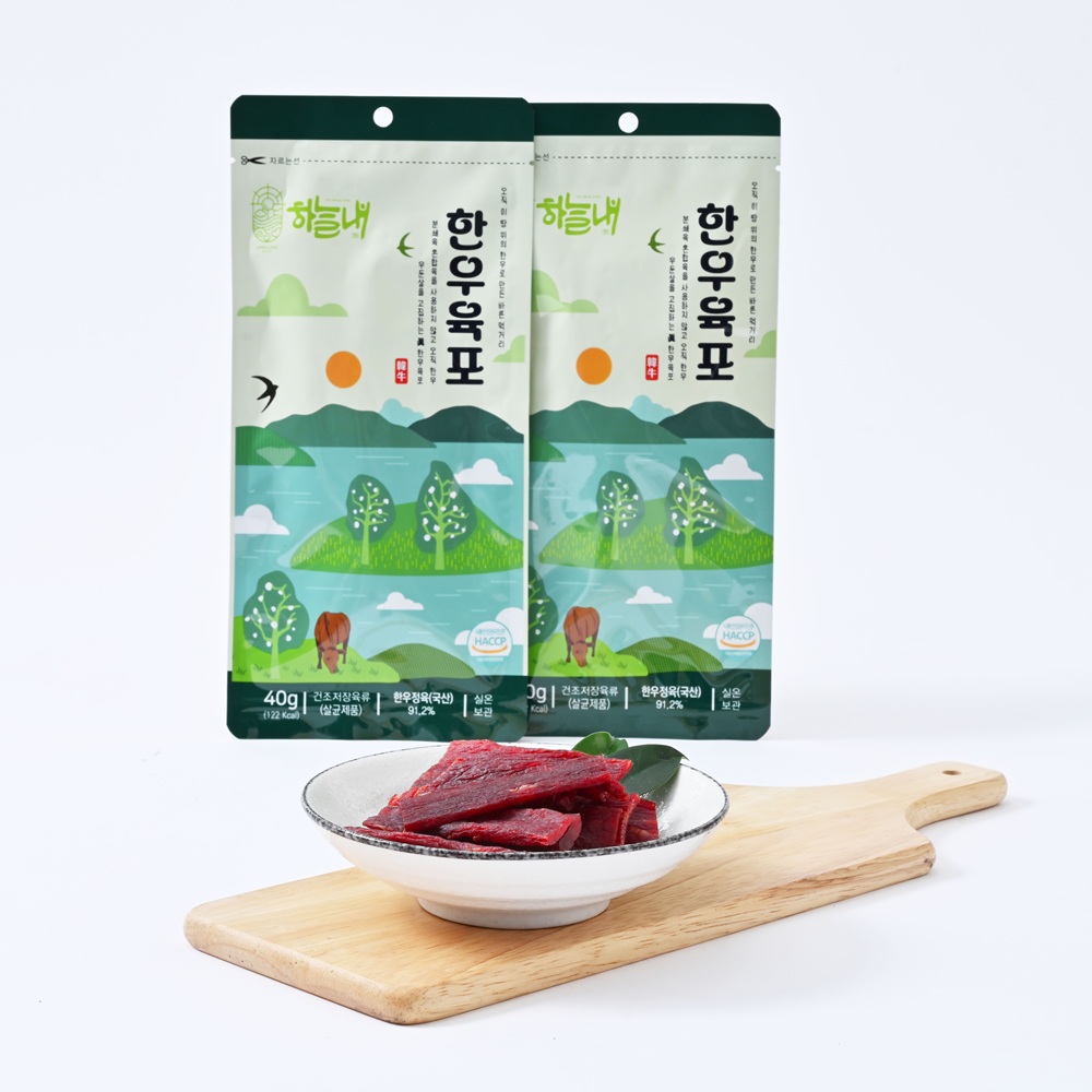 40g 6개입 [하늘내] 부드러운 한우육포 240g, 1개 이미지 6