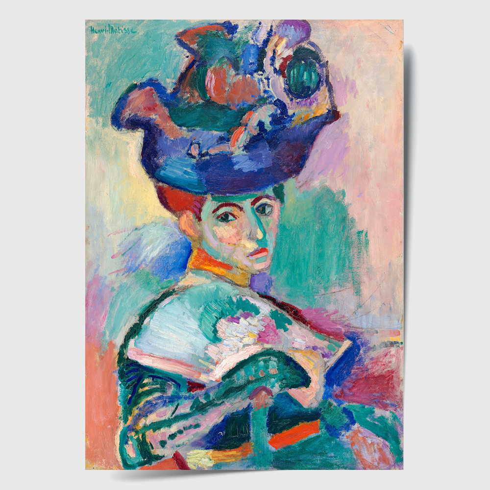 앙리마티스 인테리어 그림 액자 포스터 명화 Woman with a Hat 1905 - 상세 이미지 2