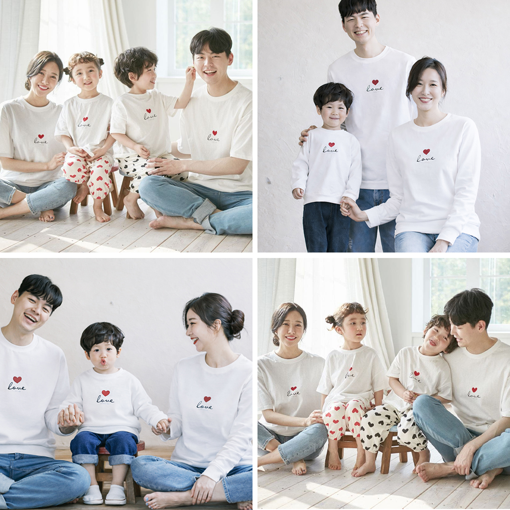 패밀리룩 가족티 여행 사진의상 단체 동호회 바캉스 돌촬영 환갑 칠순 몽피마피 사랑팡팡 - 상품 이미지