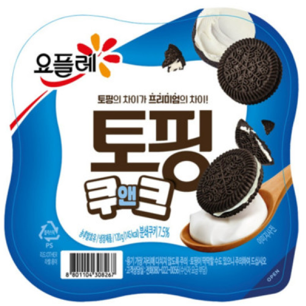 요플레 토핑 쿠앤크 120ml, 24개 - 상품 이미지