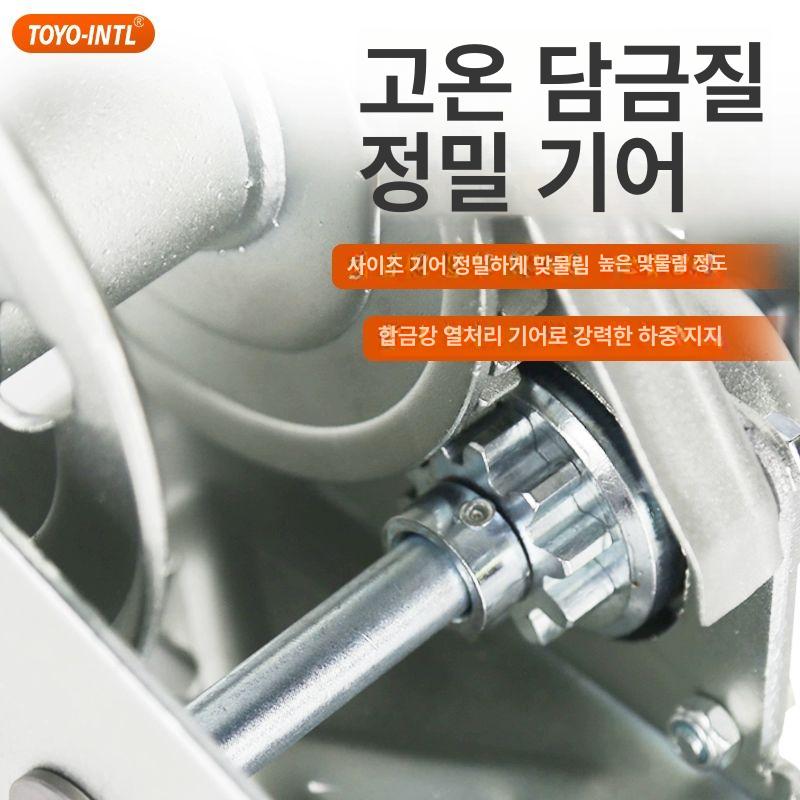 수동 윈치 스테인리스 양방향 라쳇 운반용 핸드 도르래 1800lbs - 상세 이미지 4