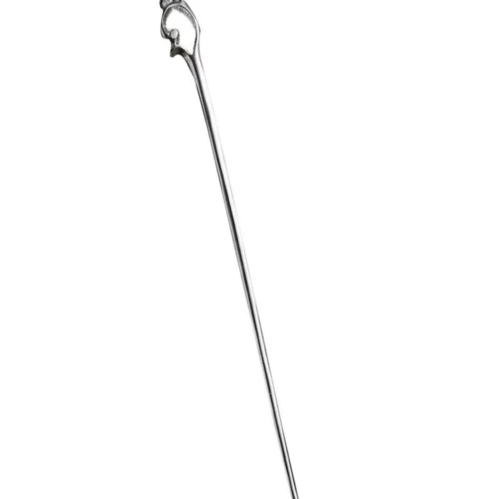 비녀 머리핀 헤어 피안화 비녀한복 연매화 순은 꽃 큰 모던 A. 빈티지 헤어핀 18.5cm - 상품 이미지