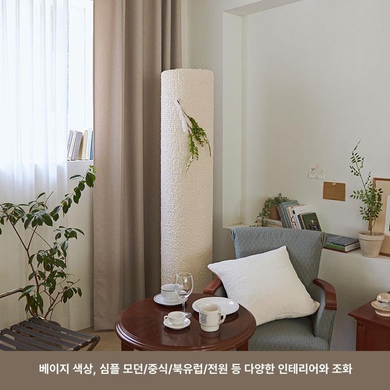 원형 에어컨 커버 실외기 가리개 올스판 아이보리 일반형 라이트베이지 루이징 루이싱 수싱스 fun화 - 상세 이미지 4