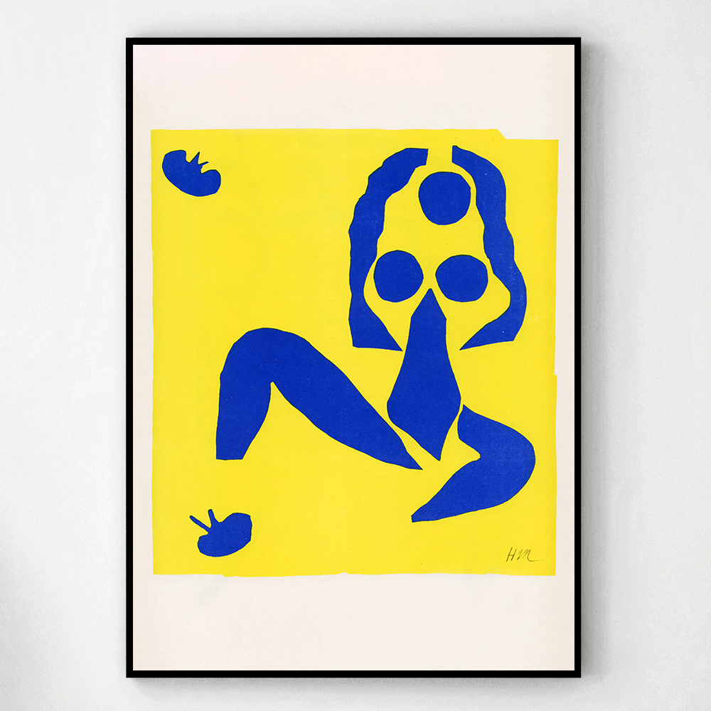 앙리마티스 인테리어 그림 액자 포스터 명화 Nu bleu au fond jaune - 상세 이미지 3