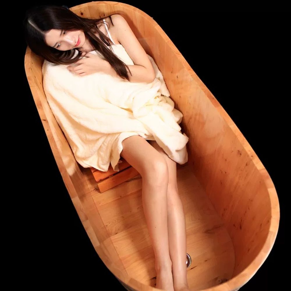 편백나무 욕조 반신욕 간이 폭 히노끼 90x60x65cm(가로 사 A. 1.0m 패키지 1 - 상세 이미지 3