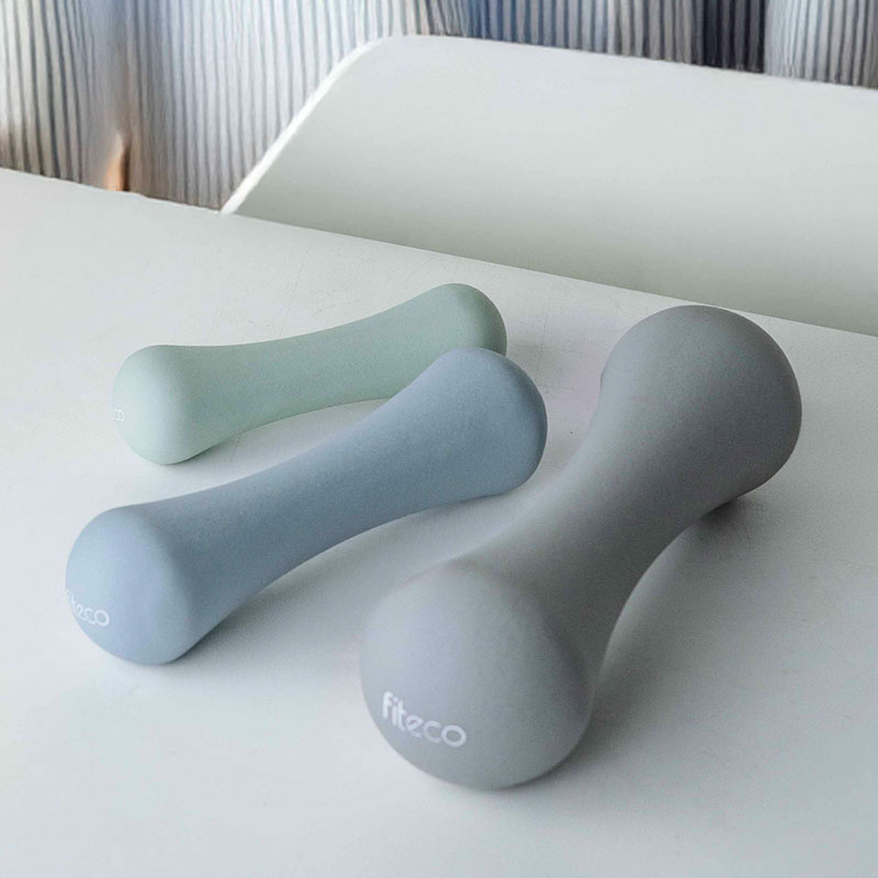 피테코 플로우 덤벨 네오프렌 미용아령 홈트 여성 1kg, 2개, 더스티블루 이미지 6