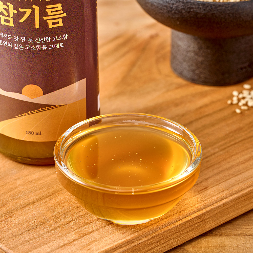 저온압착 더 진한 참기름 들기름 180ml 당일착유 이미지 8