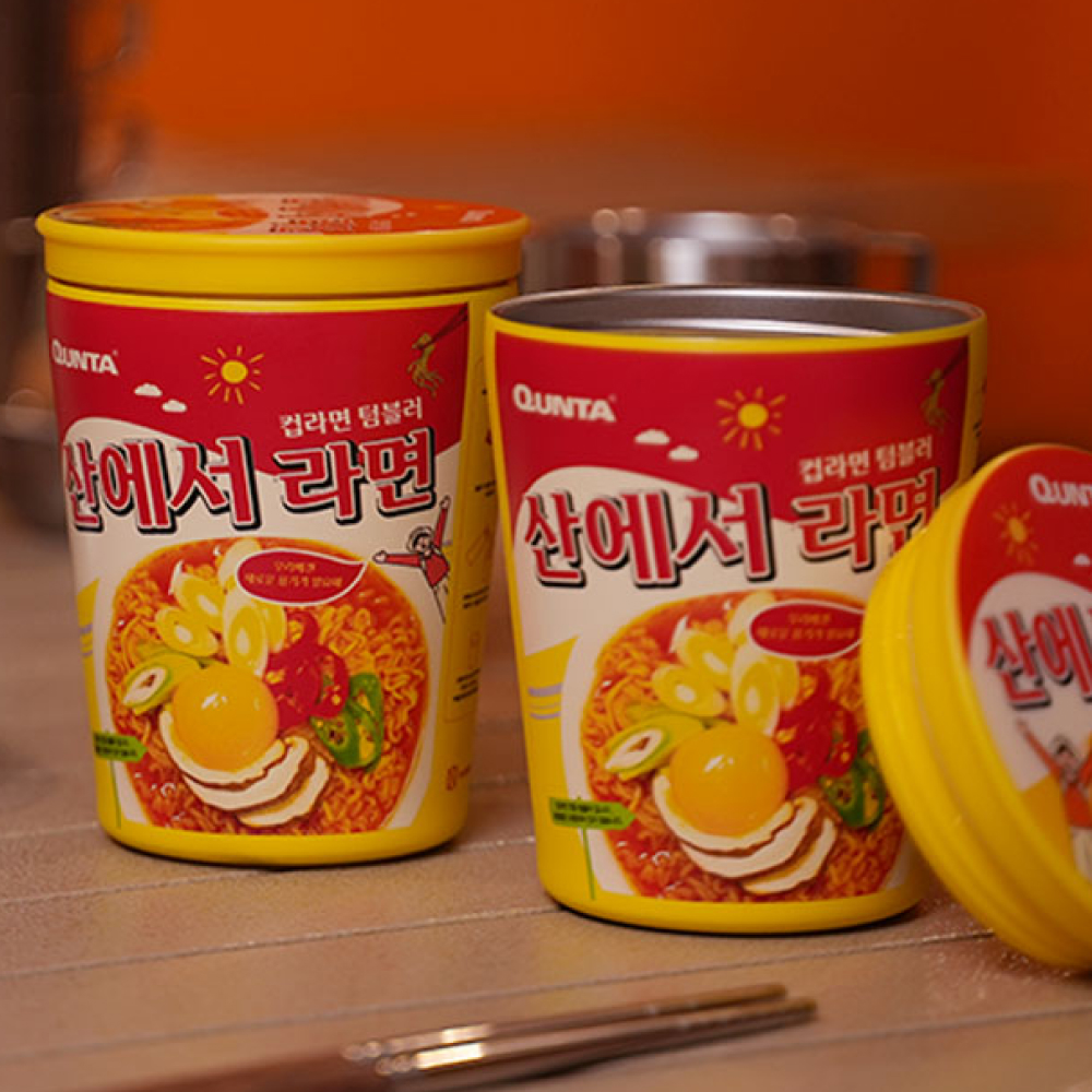 쿤타 산에서라면 컵라면 텀블러 스테인레스 304 휴대용 죽통 보온밥통 - 상세 이미지 3