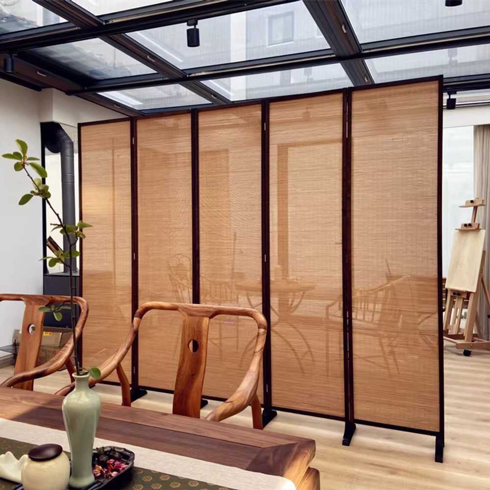 대나무파티션 가리개 칸막이 접이식 라탄 일식집 식당 40x180cm - 상품 이미지