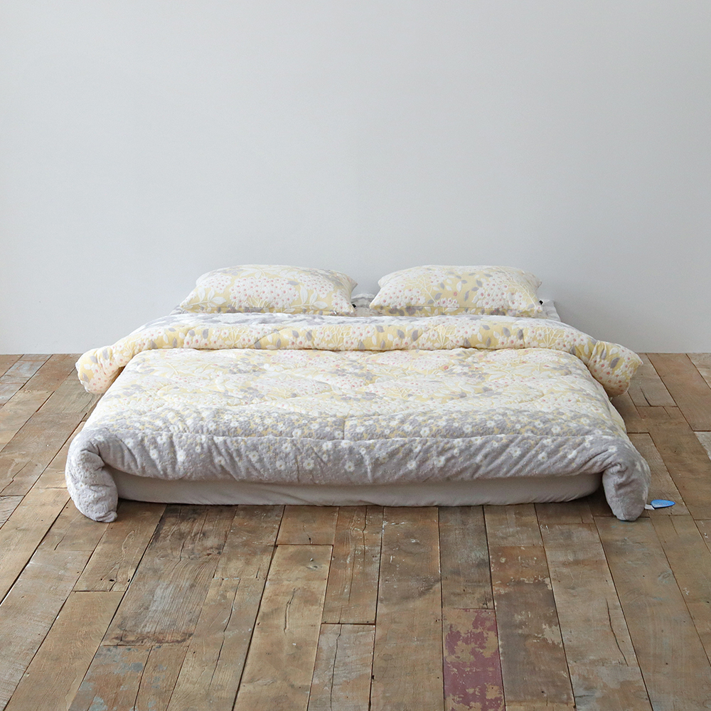 수국 5mm 착번아웃 양면 극세사 따뜻한 도톰한 꽃무늬 겨울 차렵이불 세트 SS