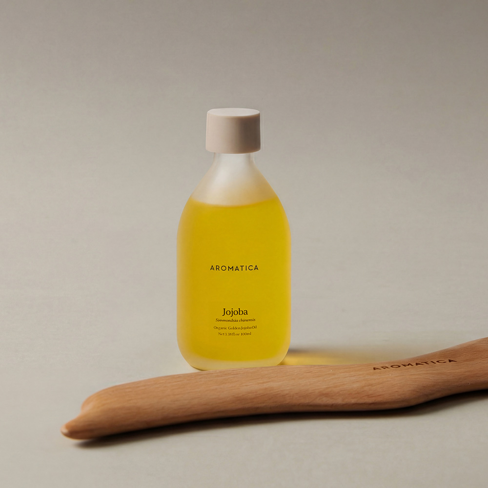 아로마티카 오가닉 골든 호호바 오일 100ML & 돌고래 바디 괄사 마사지 2종 세트 리츄얼 바디케어 마사지오일 - 상품 이미지