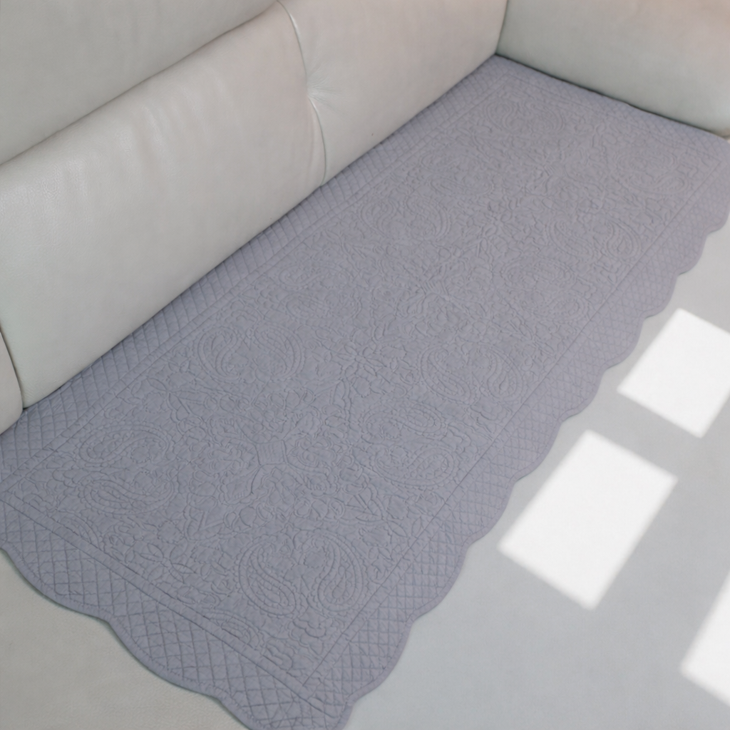 홈집합 순면 퀼팅 쇼파패드 논슬립 거실용 사계절 패브릭패드 차콜그레이, 돌침대용