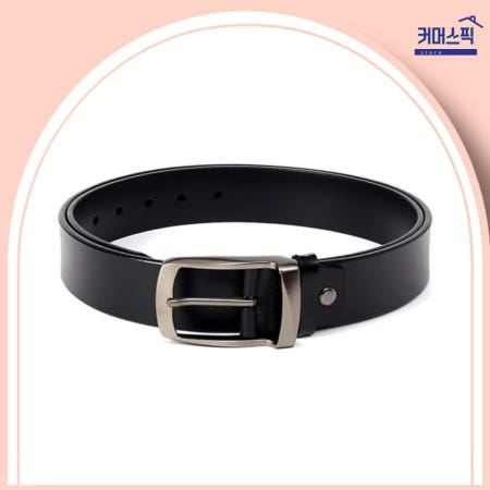 무크 소가죽 남성 핀버클 벨트 블랙 정장 가죽용 커머스픽201