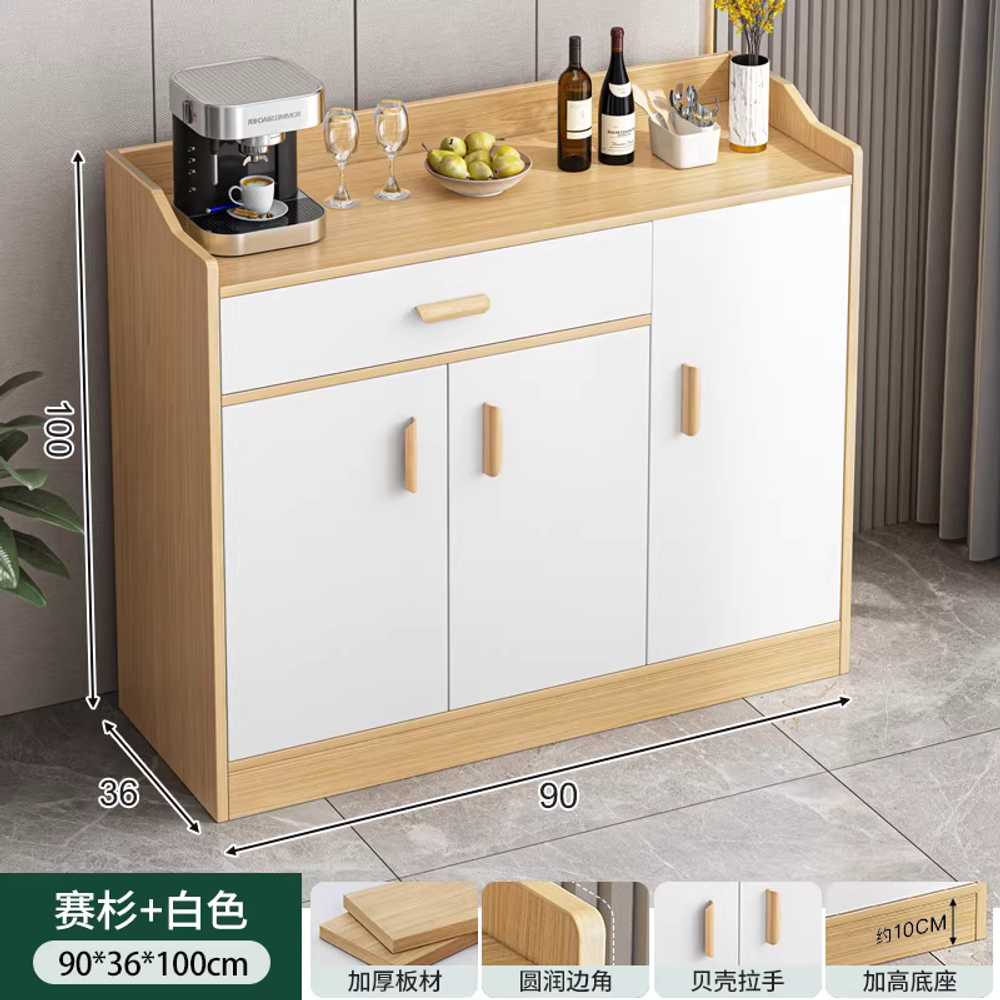 카페 반납대 서비스테이블 원목 분리수거 리사이클 60x36x100cm 짙은 월넛색 이미지 6