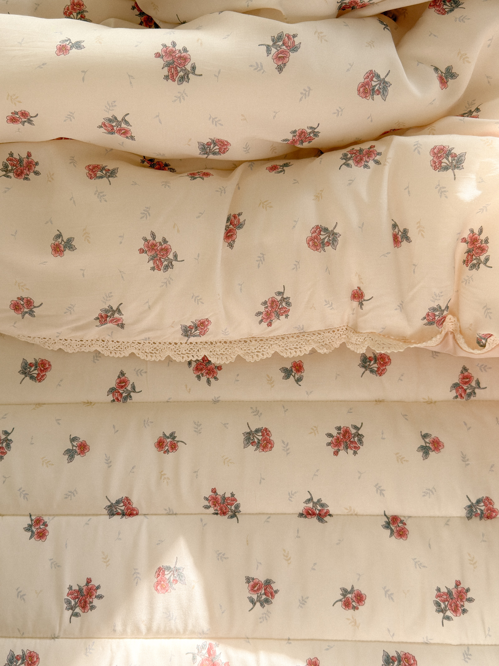 프리미엄 로즈베일리 쁘띠토숀 모달 차렵이불 3종 풀세트 10%