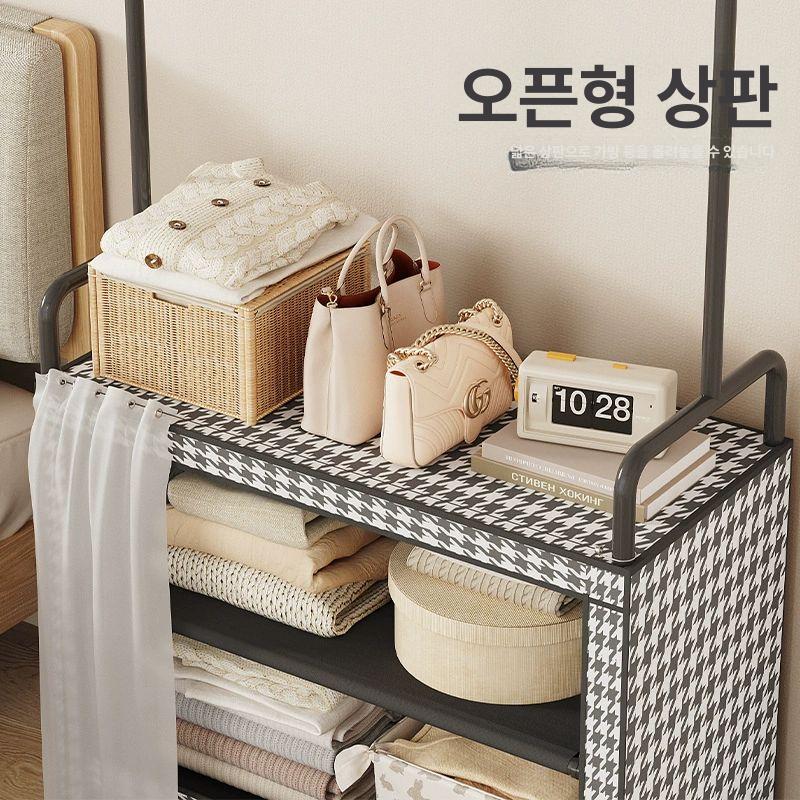 바지전용 바구니 서랍장 위 올인원 조립식 등나무 심플 3칸 60 화이트+대형 박스 1개 - 상세 이미지 4