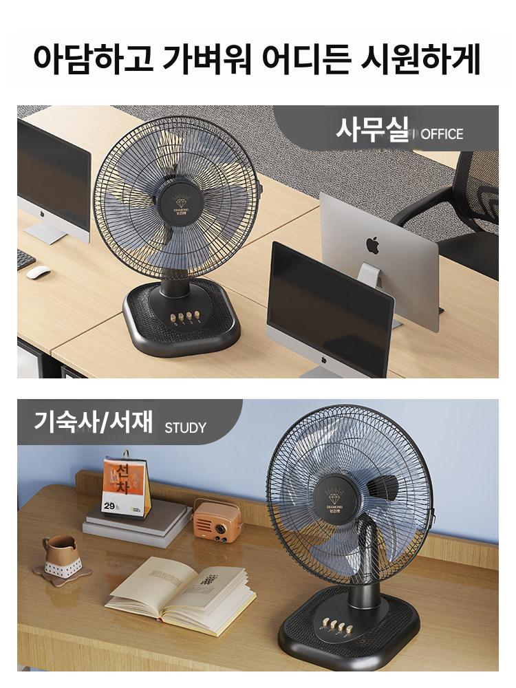 차량용 클램프 선풍기 대형 트럭용 차박용 저전압 화물차 12인치 5날개 소형 - 상세 이미지 4