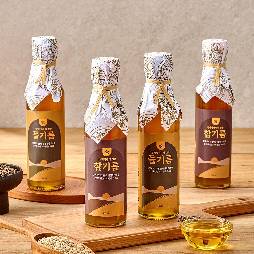 저온압착 더 진한 참기름 들기름 180ml 당일착유 - 상세 이미지 4