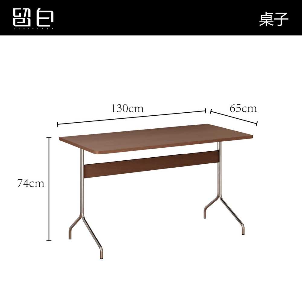 미드센츄리 책상 데스크 서재 테이블 철제 화이트 130x65x74cm 블랙 이미지 7