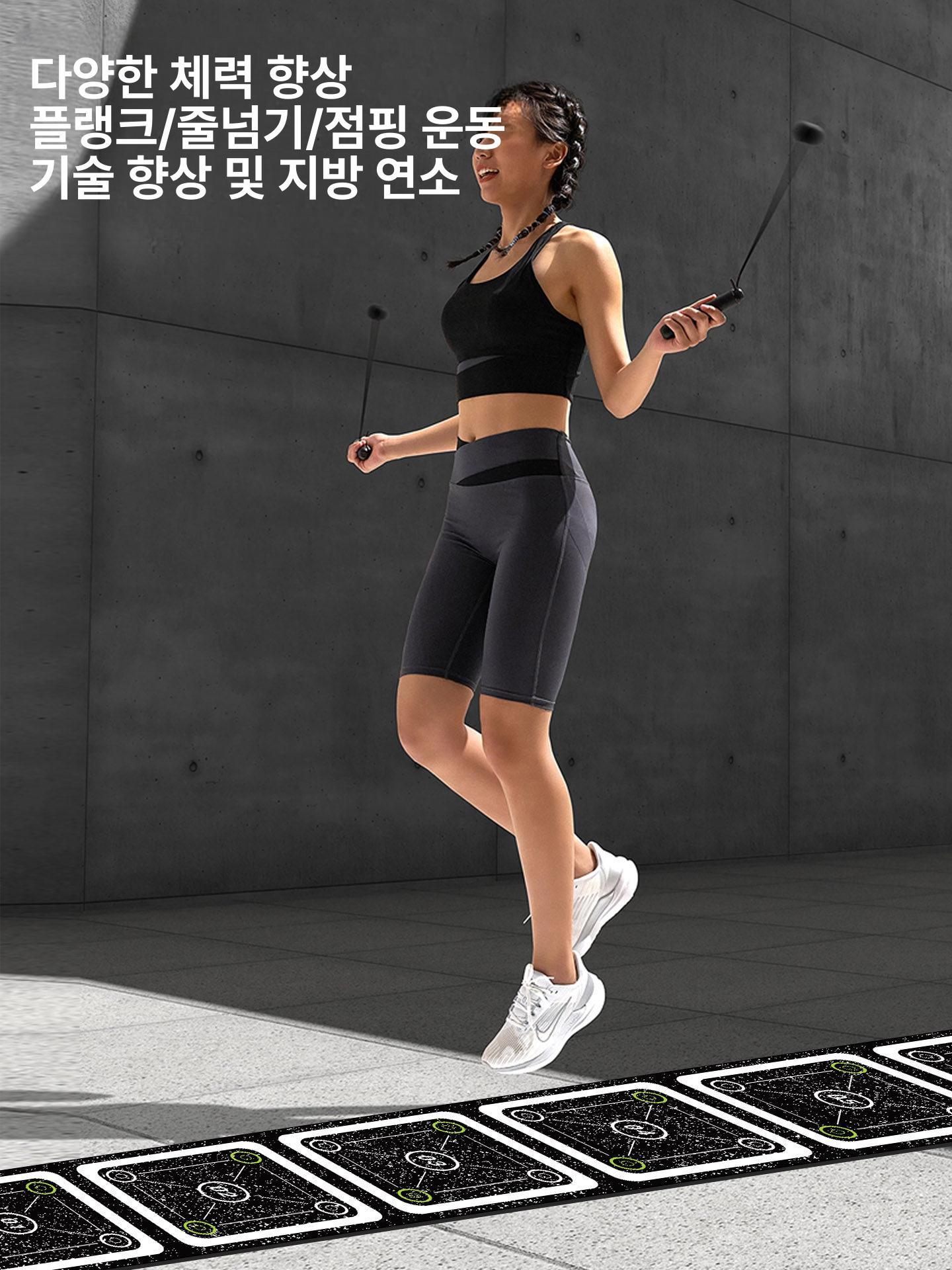 민첩성 훈련 장비 순발력 풋살 연습 드리블 농구 점프 블랙그린 8칸 3.6mx0.4m - 상세 이미지 3
