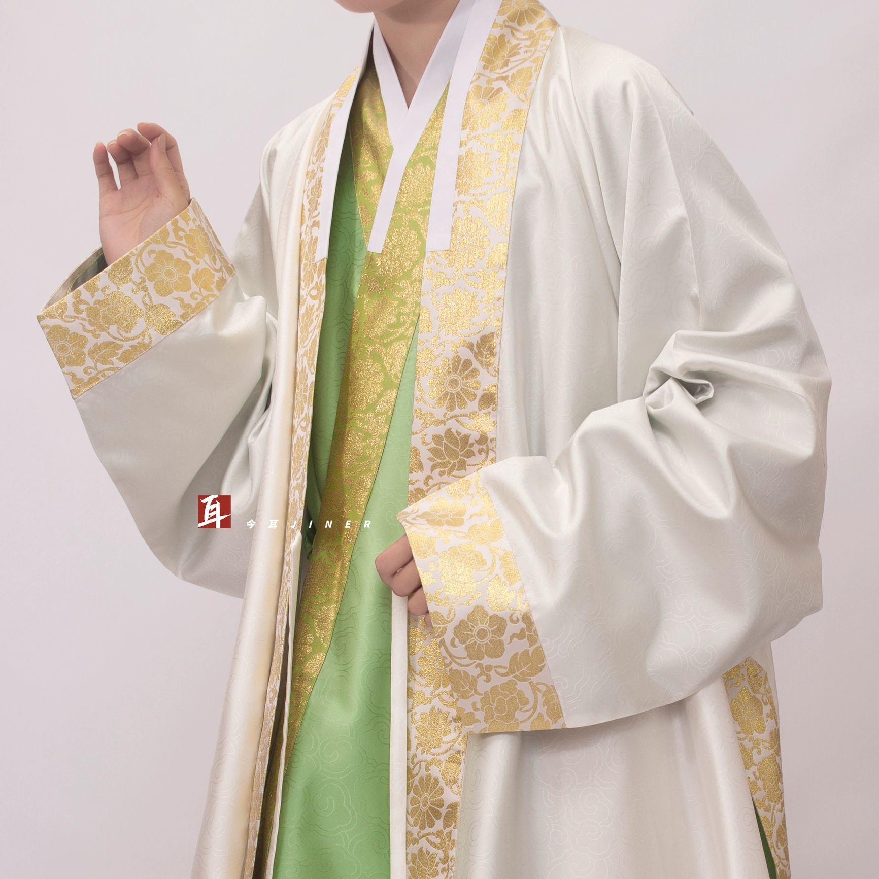 점사복 저고리 전통 무희복 의상 점술 신복 개량한복 블러쉬레드 xl - 상세 이미지 2