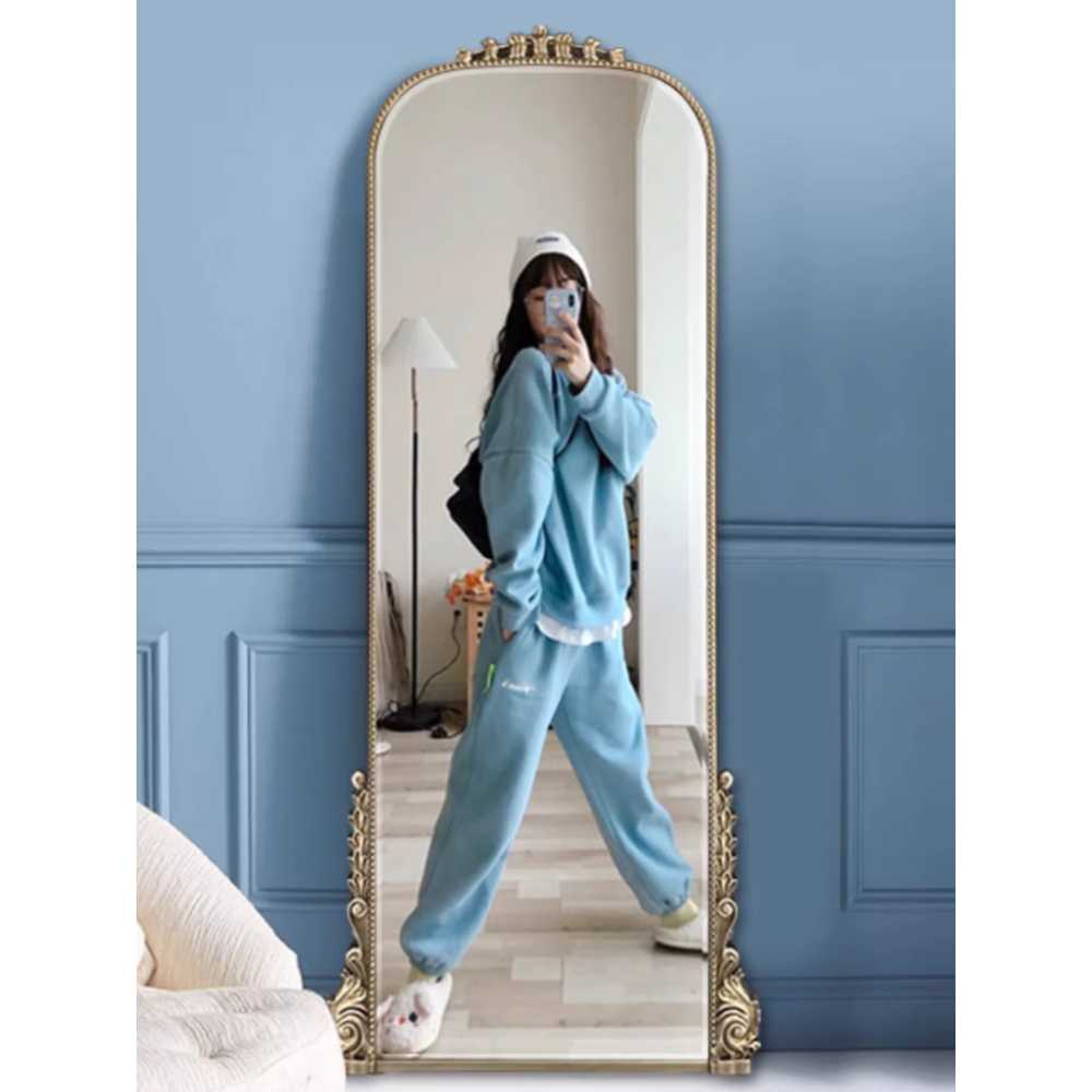 엔틱 거울 앤티크 인테리어 금 유럽풍 아치 프렌치 172x70cm 앤티크 골드 이미지 8