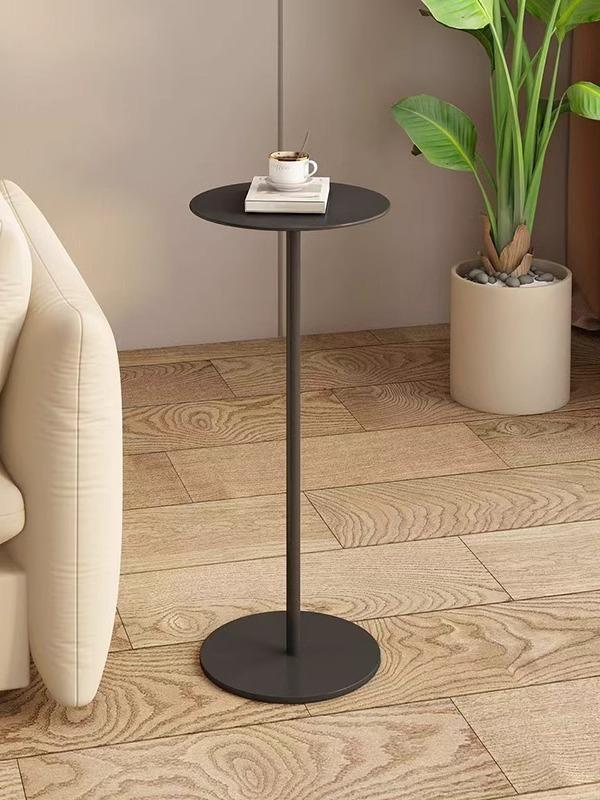 사이드 중앙 협탁 초미니 티테이블 철제 소파 침대 원형 화이트 중앙봉 높이 58cm - 상세 이미지 4