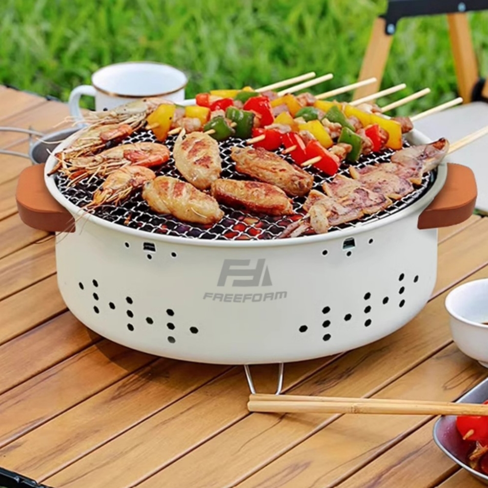 바베큐 그릴 화로대 미니 석쇠 집에서 숯불구이 타닥 고체연료 1인 화롯대 가정용