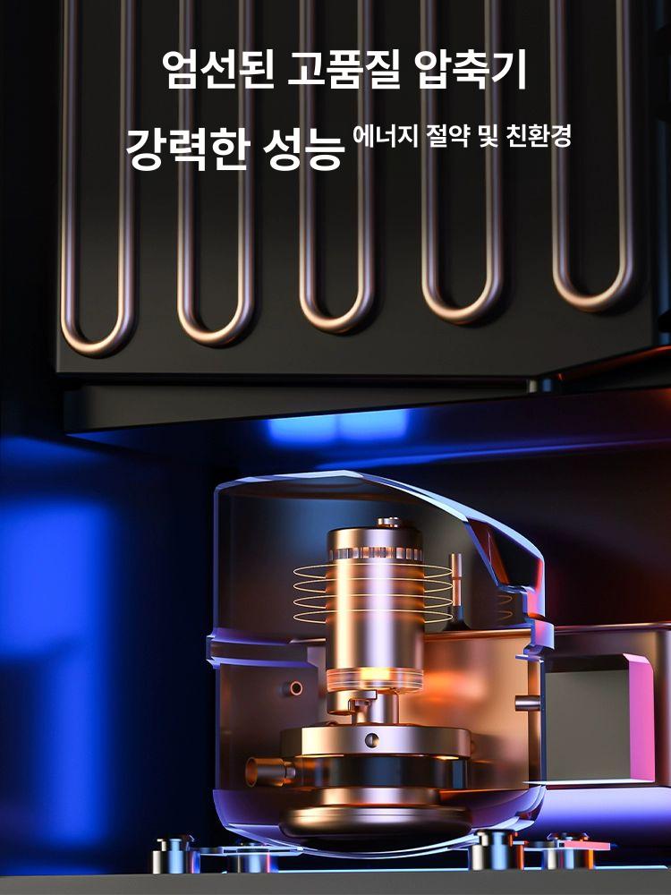 술 냉장고 와인 맥주 업소용 술장고 백색광 가정용 투명 122L 블루 라이트 - 상세 이미지 4