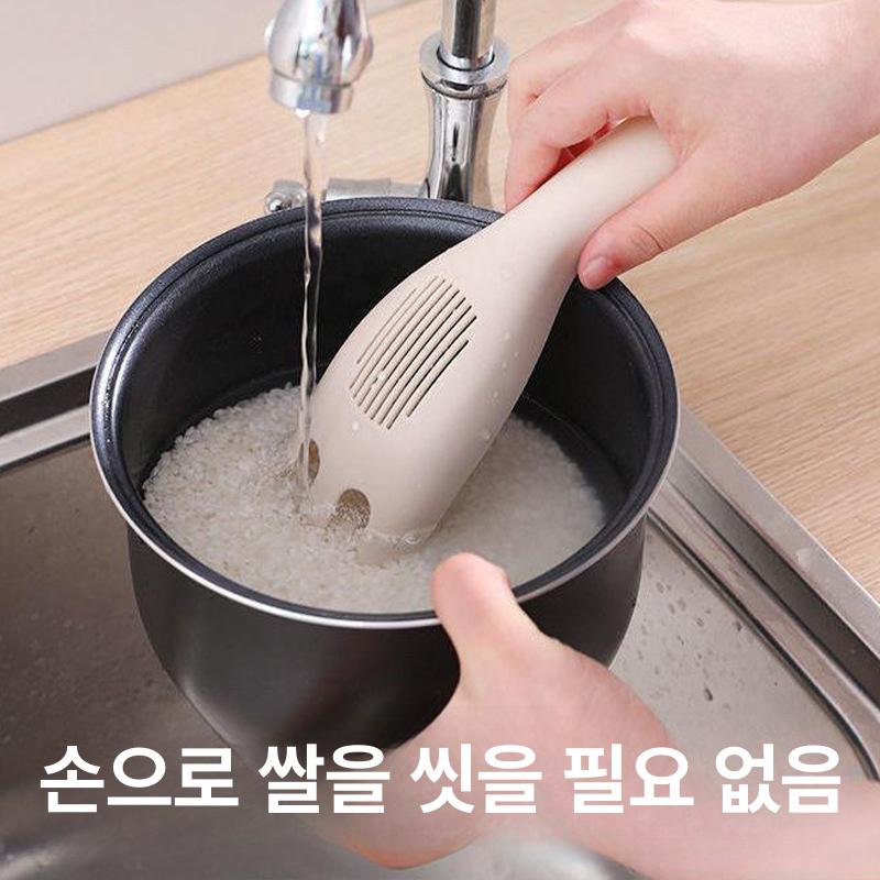주방 다용도 쌀 세척기 손쉬운 배수 창의적인 믹싱 바 화이트 1개 - 상세 이미지 2