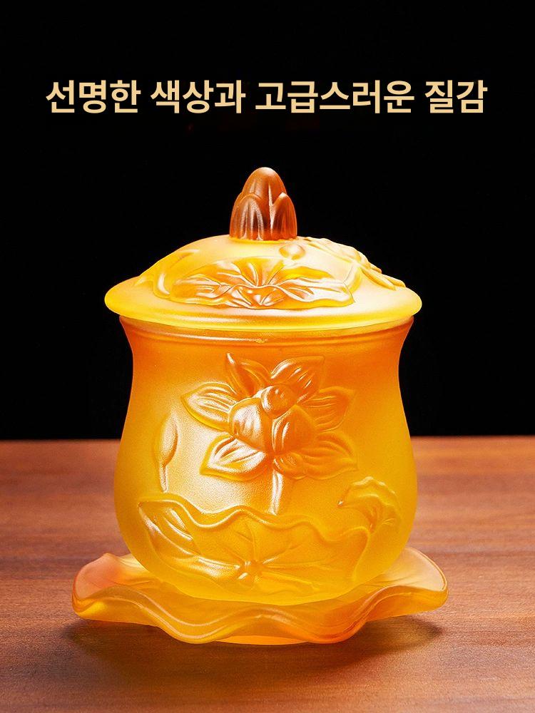 연꽃 LED등 법당용 연꽃등 연화등 석가탄신일 연등 팔복 등불 앰버 - 상세 이미지 4