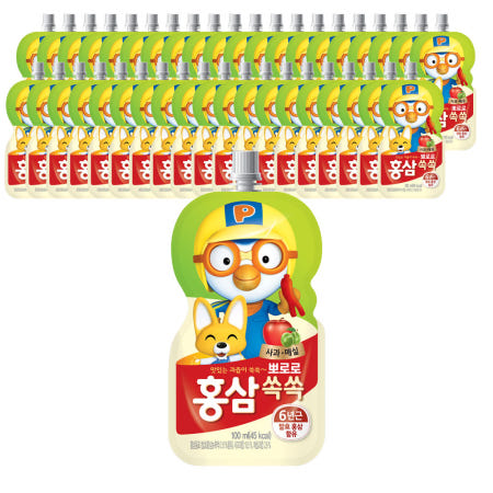 뽀로로 홍삼쏙쏙 사과매실 100ml X 40개입