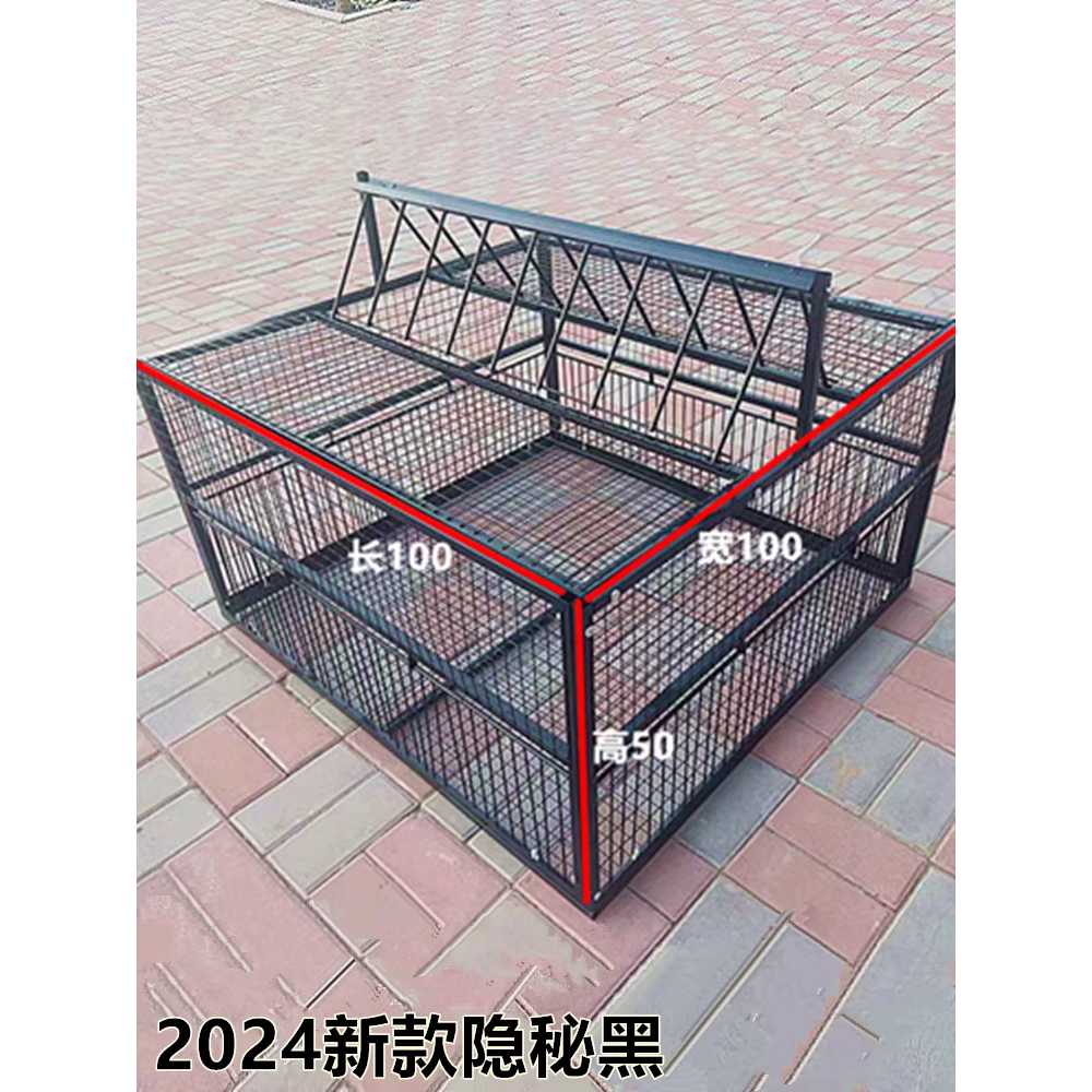 비둘기 덫 새 포획망 케이지 까치 울타리 철장 출입문 100x60x50cm 화이트 이미지 6