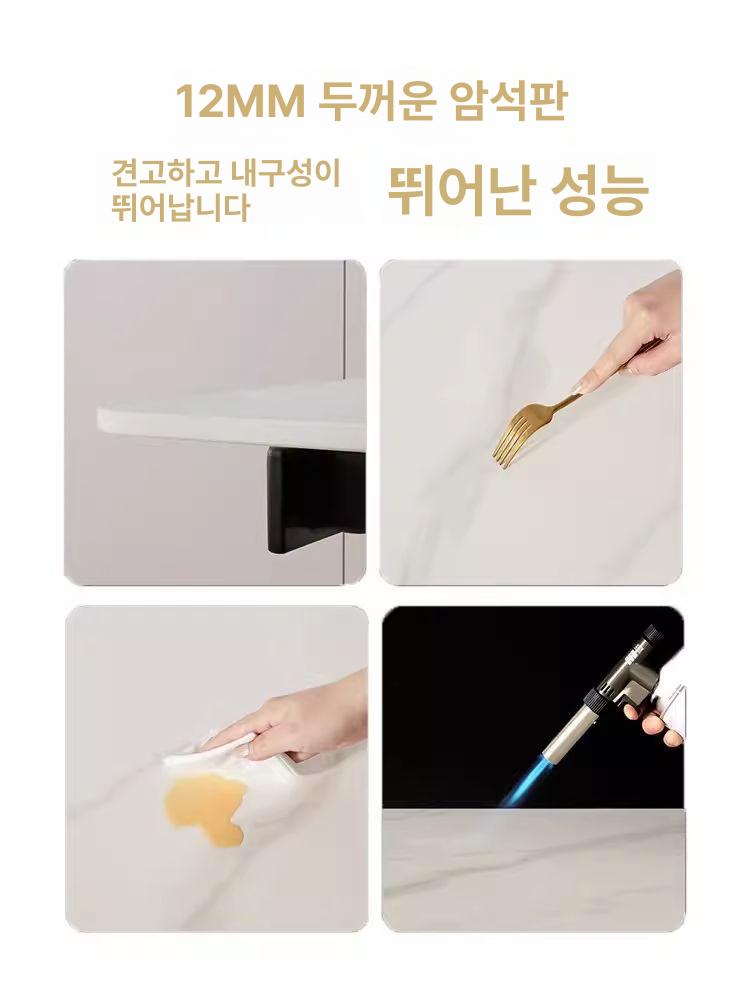 리프트업 높이조절 리프팅 다용도 책상 기능성 접이식 120 x 70 스노우화이트 블랙 프레임 조립 필요 - 상세 이미지 3