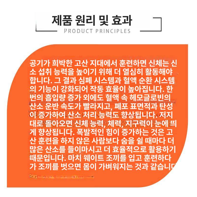 저산소 마스크 등산 비행기 심폐지구력 폐활량 고지대 디럭스 L 90.5kg이상 - 상세 이미지 3