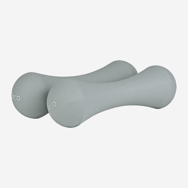 피테코 플로우 덤벨 네오프렌 미용아령 홈트 여성 2kg, 2개, 라이트그레이 - 상세 이미지 3