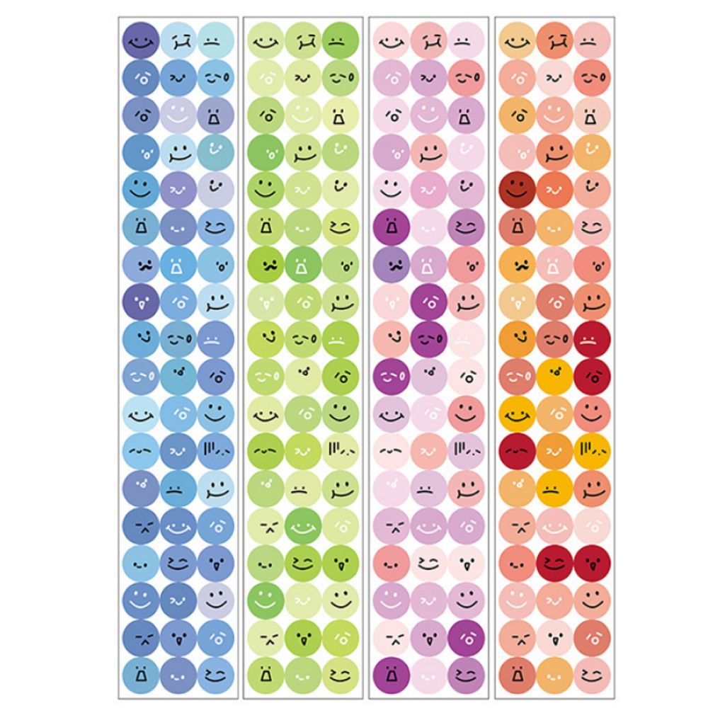 감정스티커 4종세트 기분스티커 일상 표현 얼굴 일기 꾸미기 다꾸 다이어리 표정 이모티콘 이미지 3