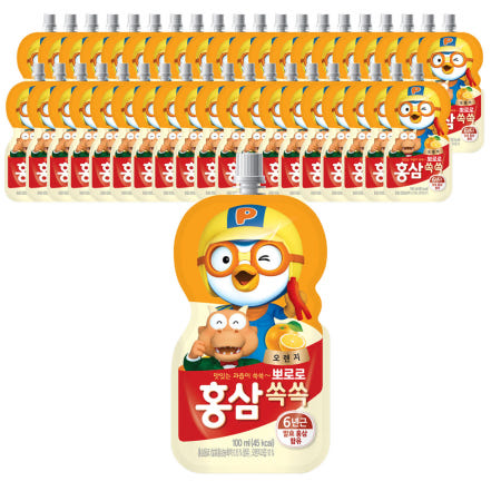 뽀로로 홍삼쏙쏙 오렌지 100ml X 40개입