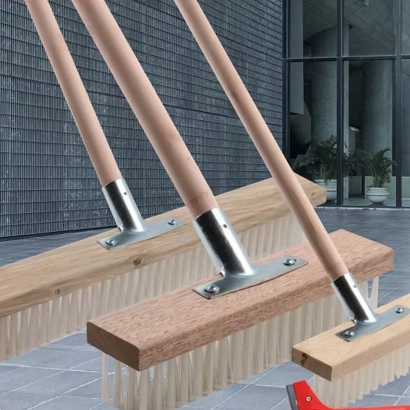 철브러쉬 마대 청소용솔 강철모 스틸와이어 긴손잡이 와이드형 녹제거 벽바닥 청소 30cm - 상세 이미지 2