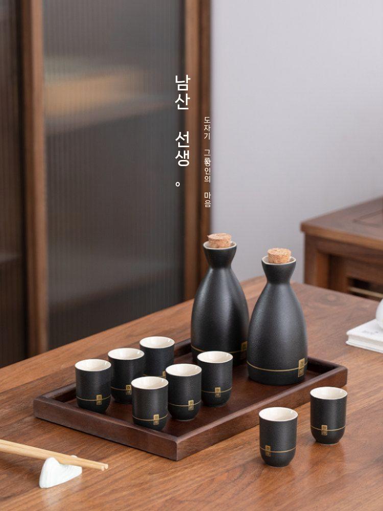 사케 중탕기 워머 데우기 도쿠리 아츠강 술잔 세트 컵 - 상세 이미지 5