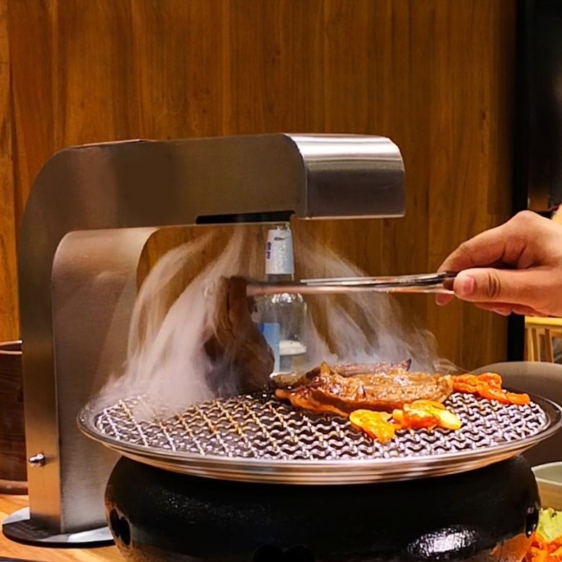 식당 테이블 후드 고깃집 업소용 강력 연기흡입 환풍기 코브라 덕트 스테인리스 로즈골드 - 상품 이미지