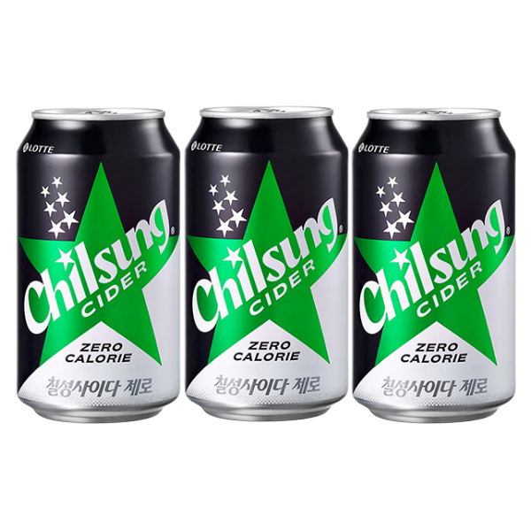 롯데 칠성 사이다 제로 355ml x 24개 제로칼로리 - 상품 이미지