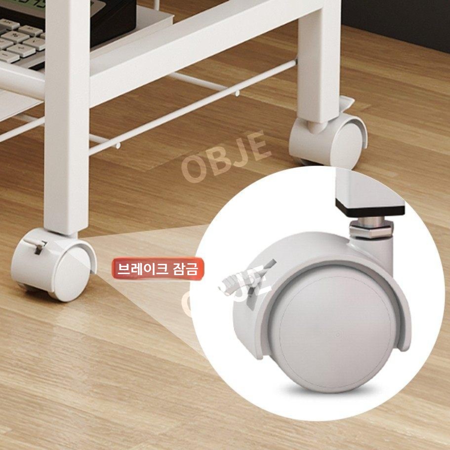 모던랩스 이동식 원목 책장 다용도 트롤리책장 수납 선반 책상 정리함 - 상세 이미지 4