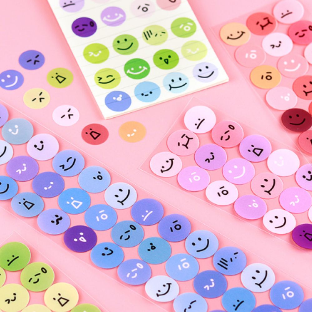 감정스티커 4종세트 기분스티커 일상 표현 얼굴 일기 꾸미기 다꾸 다이어리... 실사용 후기 | 효과 있을까? - 대표 이미지