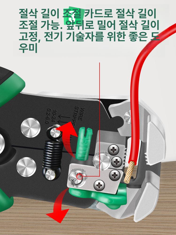 전선 탈피기 자동 스트리퍼 폐전선 절단용 절단기 와이어 la815238 표준+스프링 2개 - 상세 이미지 5