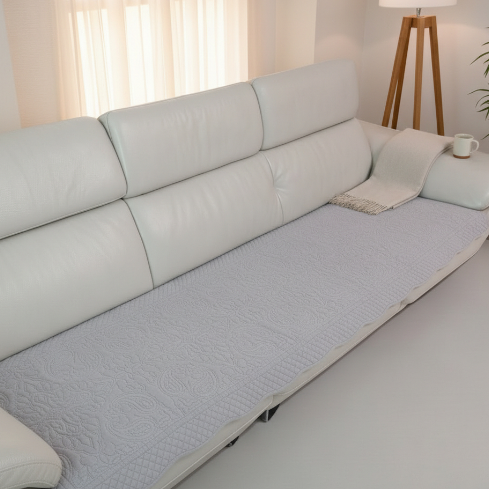 홈집합 순면 퀼팅 쇼파패드 논슬립 거실용 사계절 패브릭패드 차콜그레이, 돌침대용