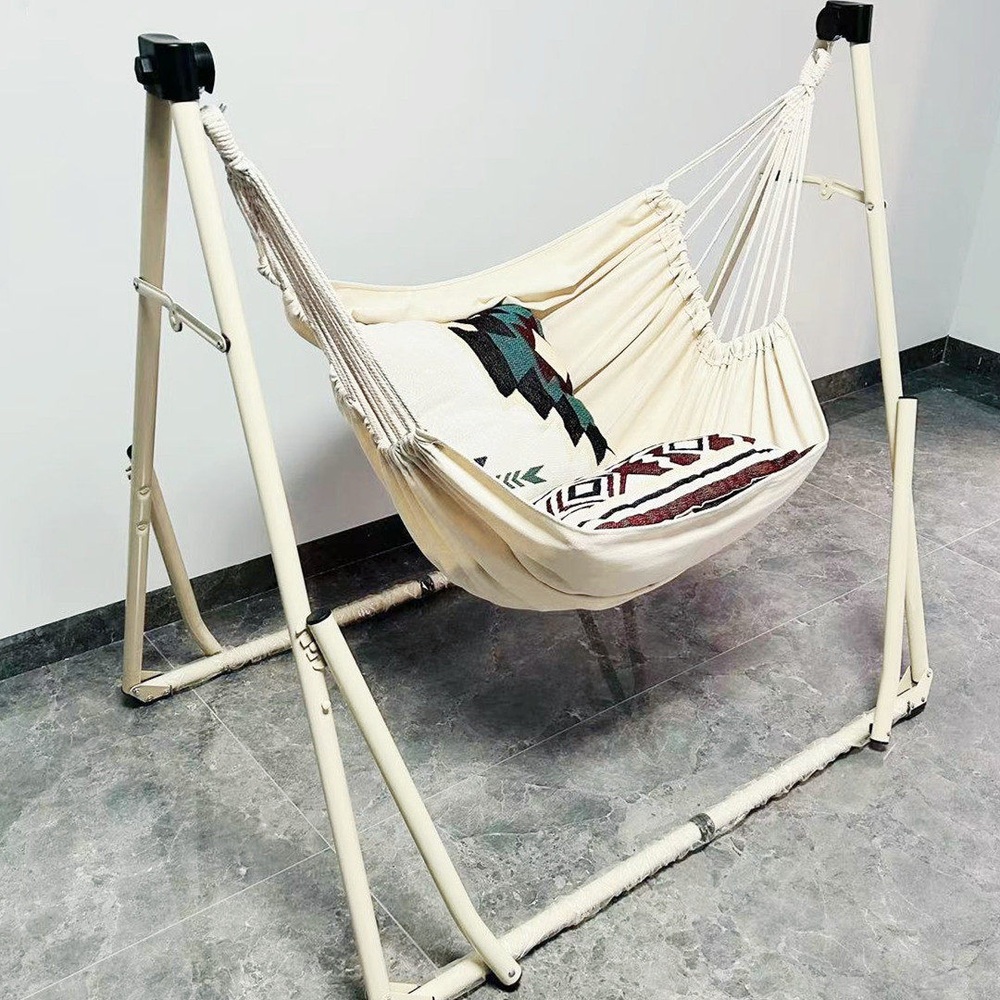 캠핑 해먹 스탠드 그네 세트 거치대 감성 접이식 야외 글램핑 휴대용 차박 흰색 접이식 스탠드 - 단일