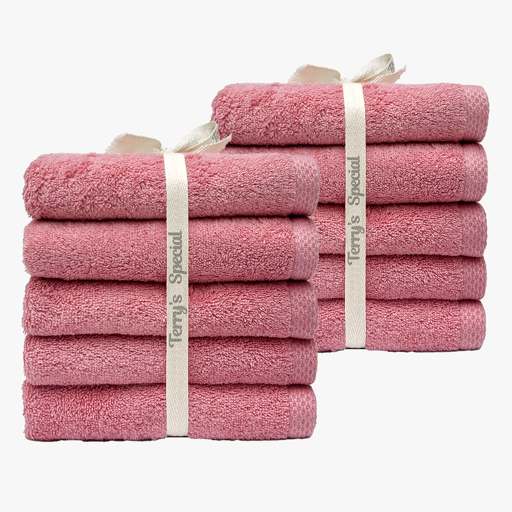 [네이버단독]테리파머200g 샬롯데 무형광 호텔 수건 5장+5장 타올 리본포장 타월