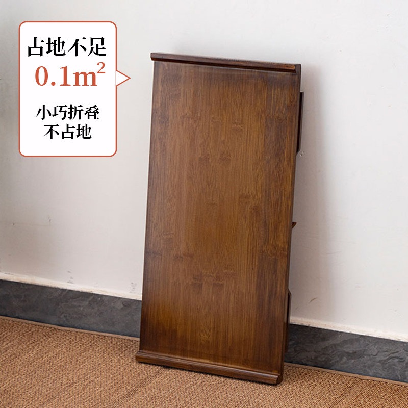 좌식 티 테이블 탁자 좌식식탁 낮은 쇼파 찻상 원목 미니 식탁 거실 두꺼운 50cm 베이 테이블 - 상세 이미지 2
