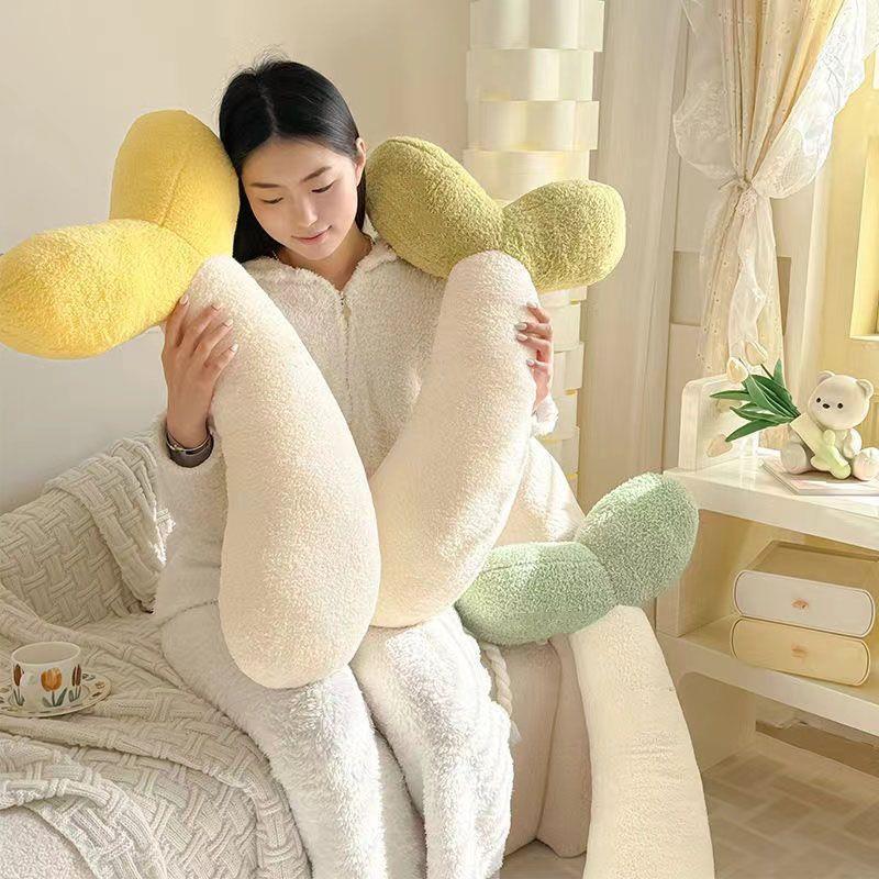 대형 수면인형 안고자는 롱쿠션 임산부용 시원한 긴베개 그린빈 72cm - 상세 이미지 4